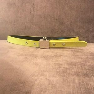 Diane von Furstenberg yellow leather belt size s